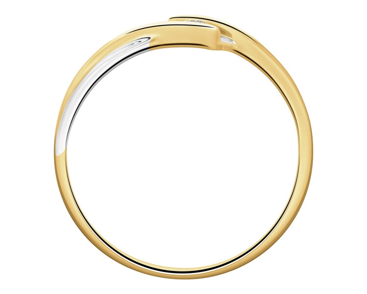 Yellow gold ring with brilliant - 0,04 ct - fineness 14 K