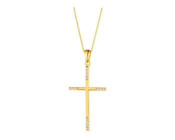 14ct Yellow Gold Pendant with Cubic Zirconia