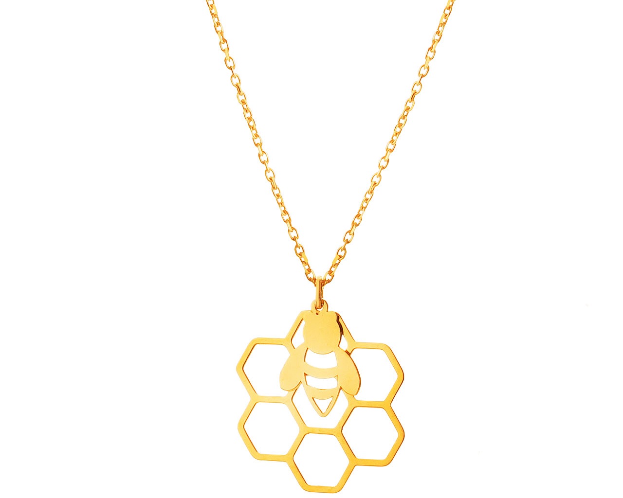 Złoty naszyjnik - pszczółka