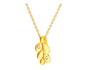 14ct Yellow Gold Pendant with Cubic Zirconia