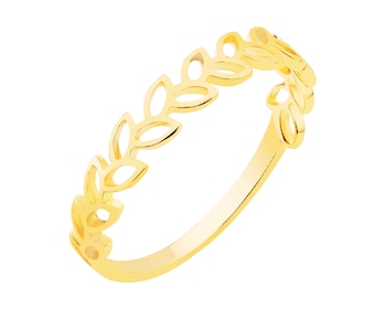 Złoty pierścionek - liście