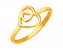Złoty pierścionek - serca