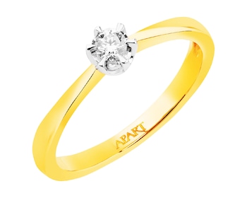 14ct Yellow Gold, White Gold Ring with Diamond 0,08 ct - fineness 14 K></noscript>
                    </a>
                </div>
                <div class=
