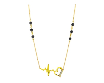 Collar de oro amarillo con diamantes y ágatas - ECG del corazón></noscript>
                    </a>
                </div>
                <div class=