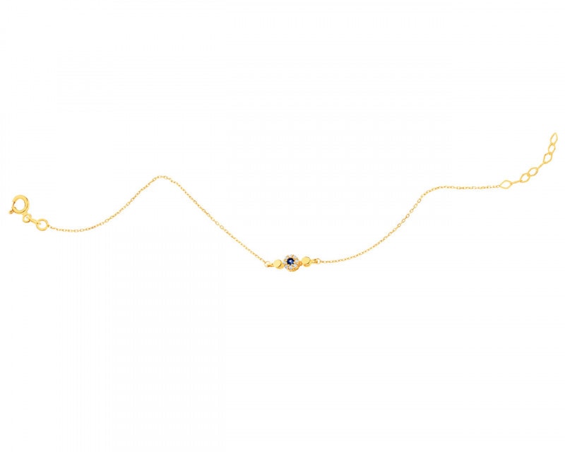 8ct Yellow Gold Bracelet with Cubic Zirconia