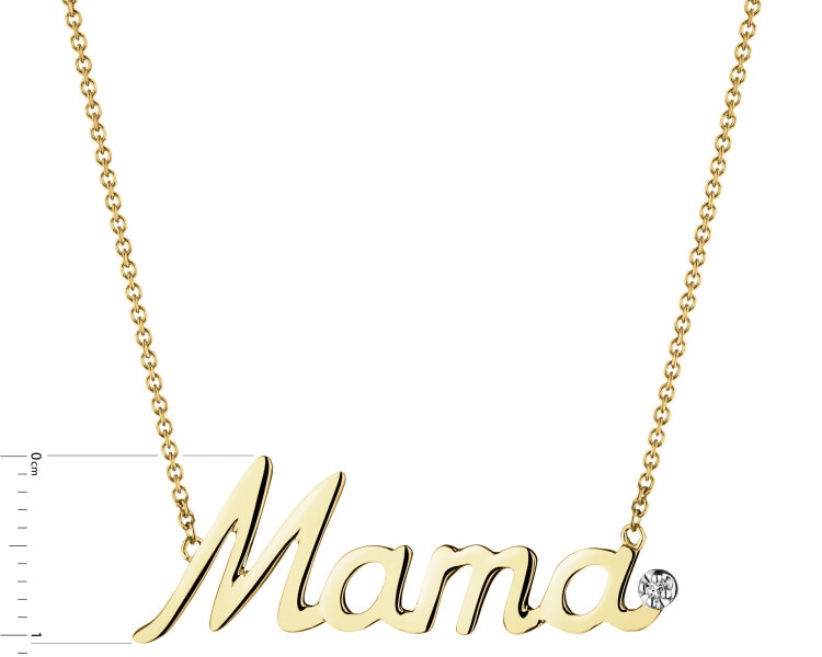 9ct Yellow Gold Celebration with Diamond - 0,005 ct - fineness 9 K