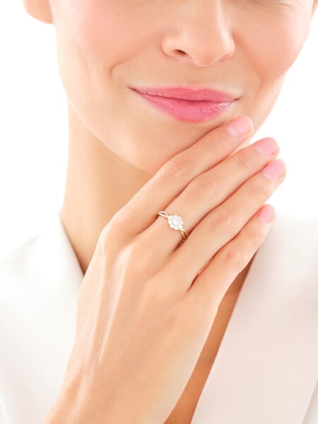 8ct Yellow Gold Ring with Cubic Zirconia