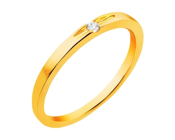 9ct Yellow Gold Ring with Cubic Zirconia