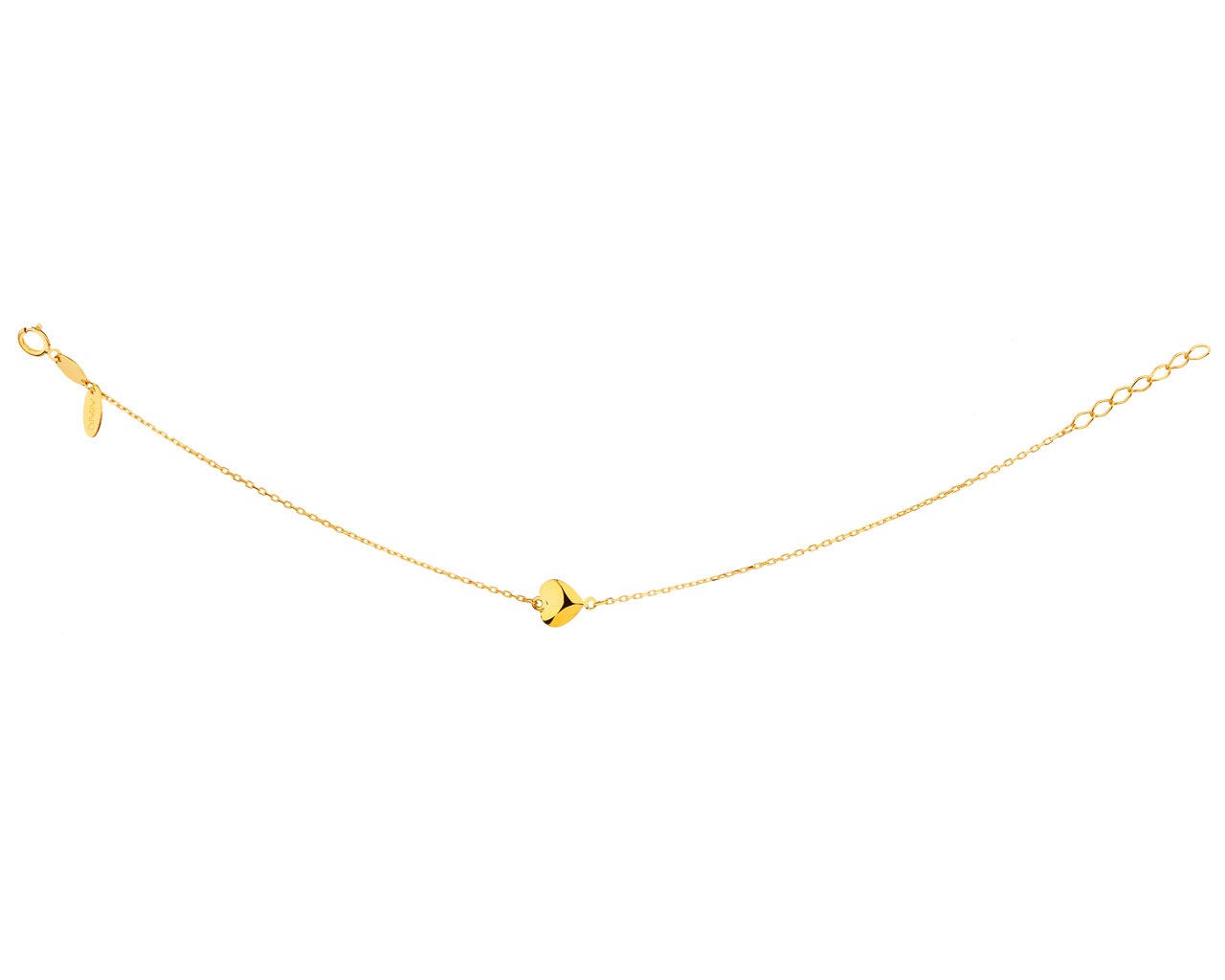 thumbnail image 2 of 9ct Yellow Gold Plated Open Wrap Toggle Bracelet - British Made, Hallmarked, Ball Bead Chain 2 of 4