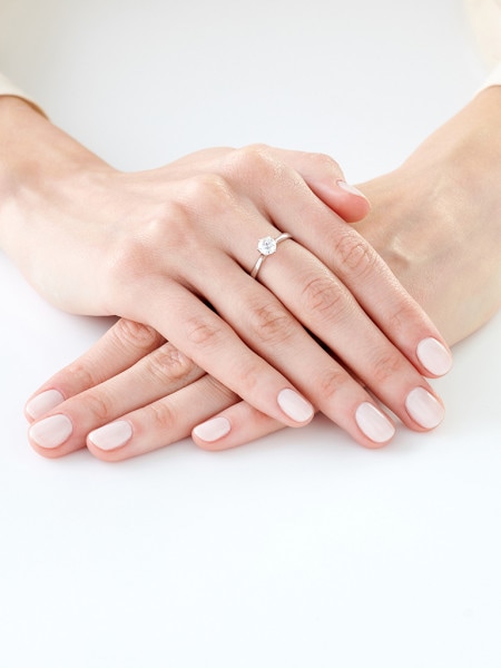 Prsten z bílého zlata s briliantem 0,70 ct - ryzost 585