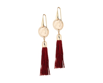 Gold Plated Bronze Champagne Earrings