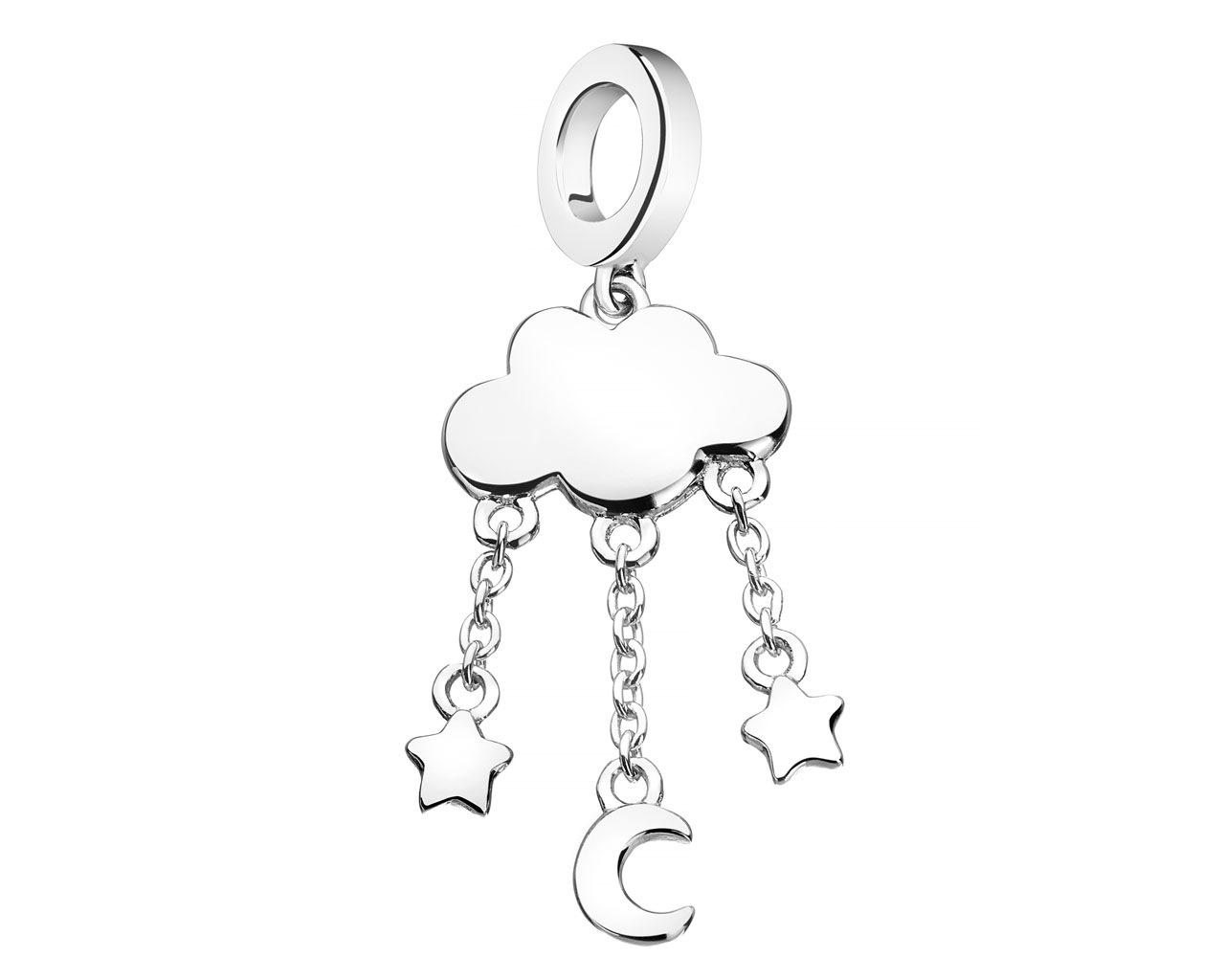 Stříbný přívěsek na náramek beads - Newborn, oblak, hvězdy, měsíc