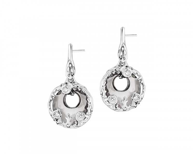 Sterling Silver Earrings with Cubic Zirconia & Crystals