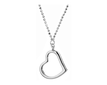 Naszyjnik srebrny beads - serce