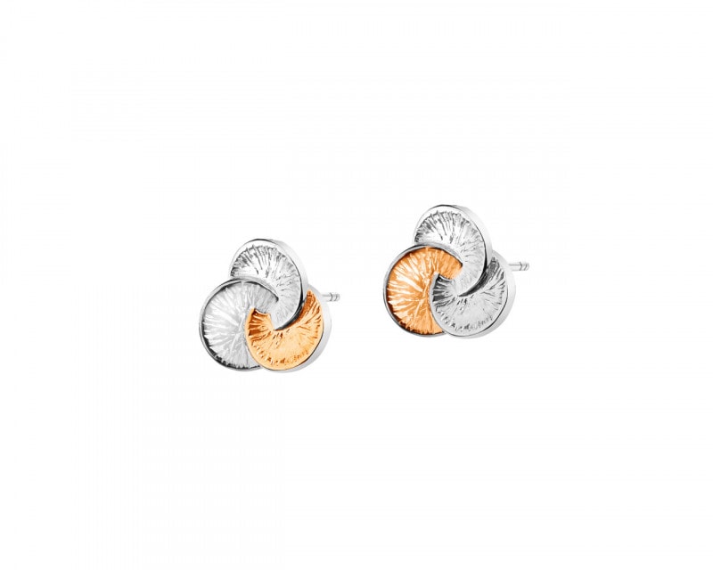 Rhodium-Plated Silver, Gold-Plated Silver Earrings 