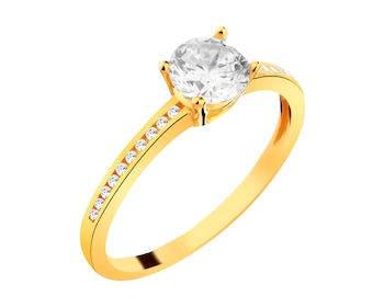 14ct Yellow Gold Ring with Cubic Zirconia