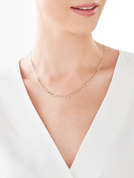 14ct Rhodium-Plated Yellow Gold Necklace