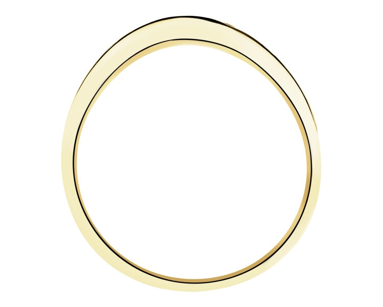 Złoty pierścionek z cyrkoniami