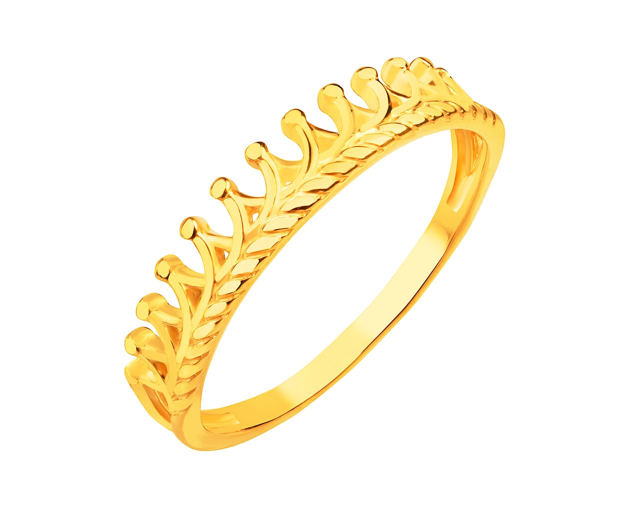 Złoty pierścionek - korona
