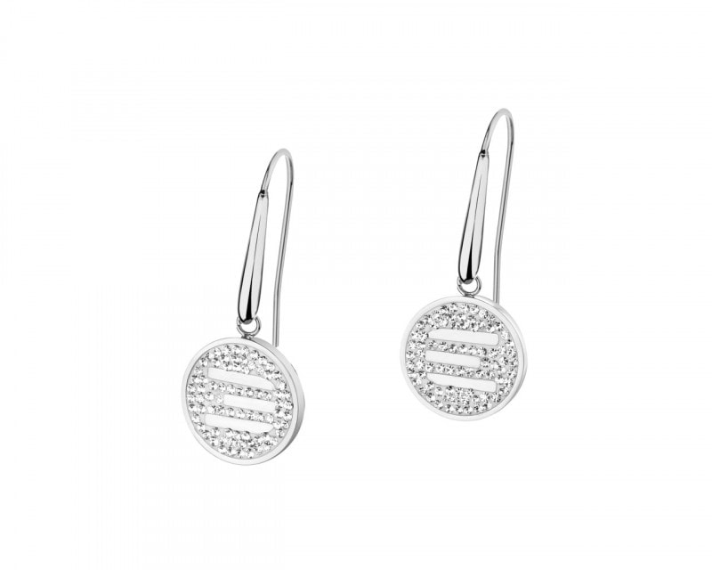 Stainless Steel Earrings with Crystals