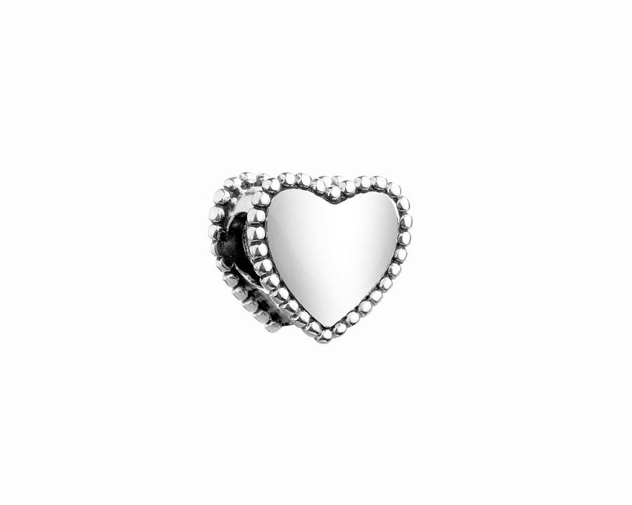 Zawieszka srebrna beads - serce