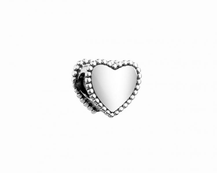 Zawieszka srebrna beads - serce