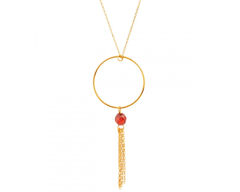 Yellow Gold Necklace with Cubic Zirconia