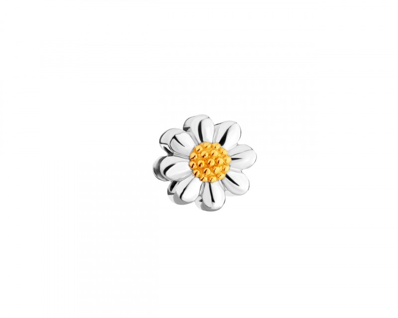 Sterling Silver Beads Pendant - Flower