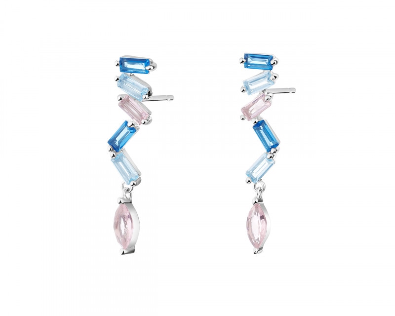 Sterling Silver Earrings with Cubic Zirconia