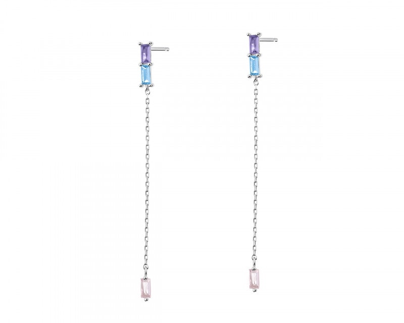 Sterling Silver Earrings with Cubic Zirconia