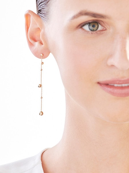 Yellow Gold Earrings with Balls