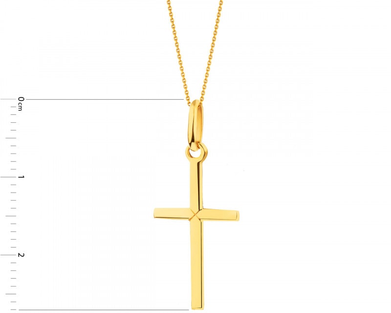 Yellow Gold Pendant - Cross