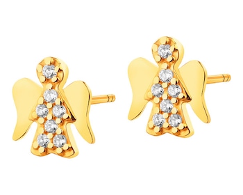 Yellow Gold Earrings with Cubic Zirconia - Angel></noscript>
                    </a>
                </div>
                <div class=