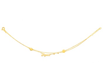 Yellow Gold Name Bracelet - Agata