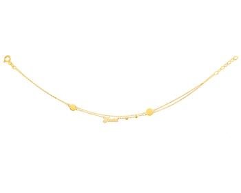 Yellow Gold Name Bracelet - Kasia