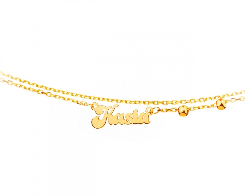 Yellow Gold Name Bracelet - Kasia