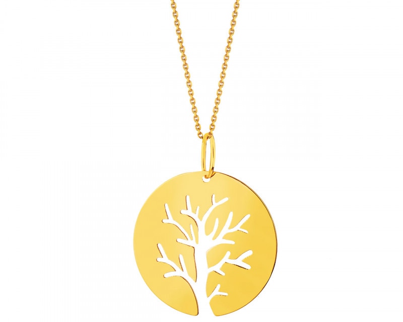 Yellow Gold Pendant  - Tree Shape