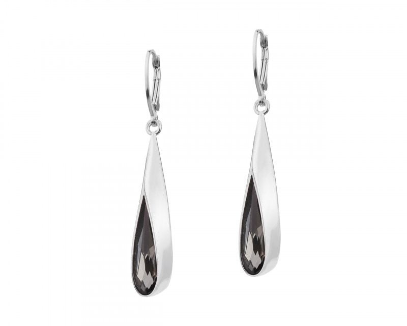 Sterling Silver Earrings with Crystals