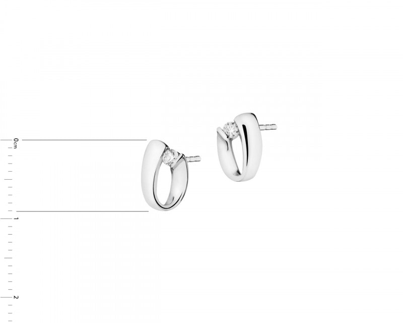 14ct White Gold Earrings with Cubic Zirconia