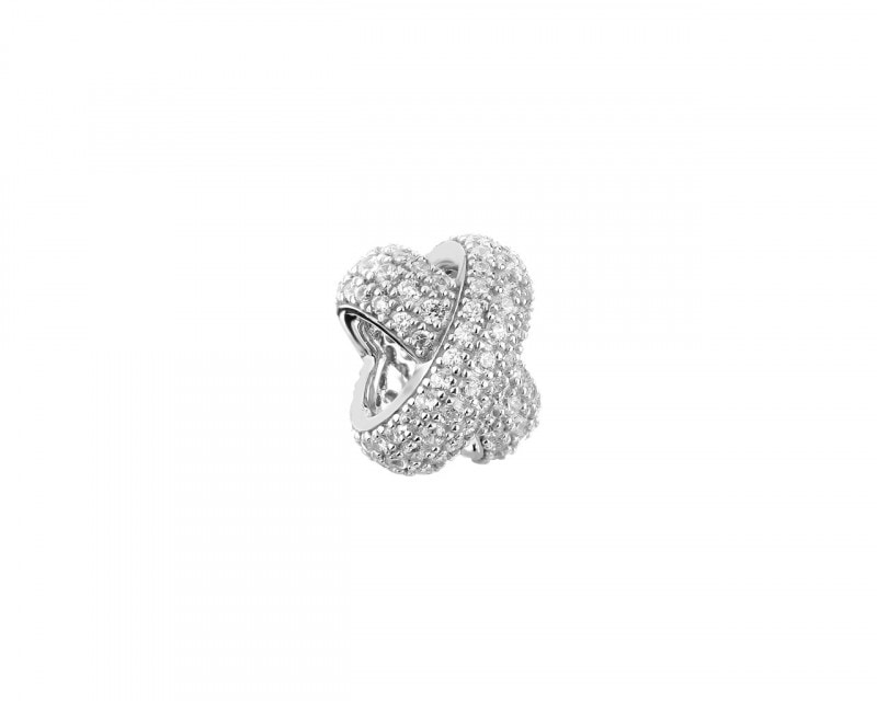 Sterling Silver Beads Pendant with Cubic Zirconia