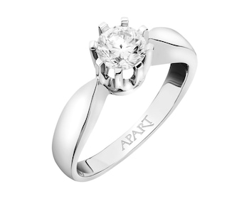 White Gold Diamond Ring 0,70 ct - fineness 14 K