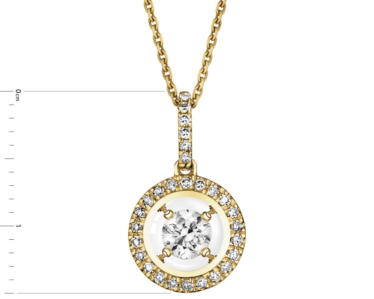 Zlatý přívěsek s diamanty - 0,17 ct - ryzost 585