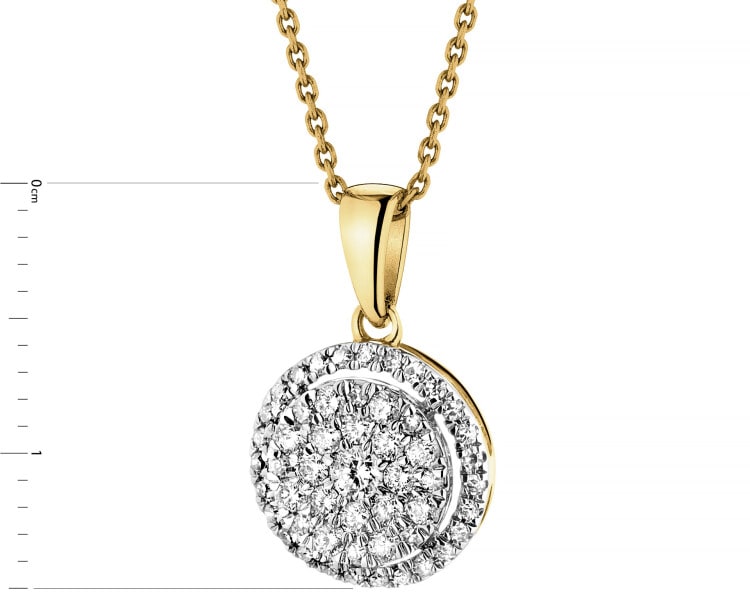 Zlatý přívěsek s diamanty - 0,24 ct - ryzost 585