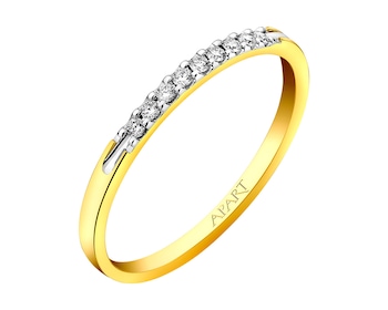 Yellow Gold Diamond Ring 0,09 ct - fineness 14 K