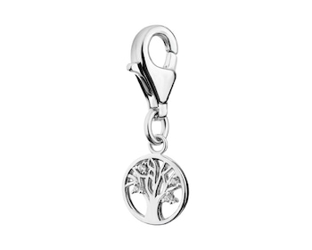Zawieszka srebrna z cyrkoniami charms - drzewo