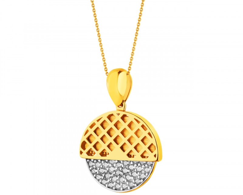 Yellow Gold Pendant with Cubic Zirconia