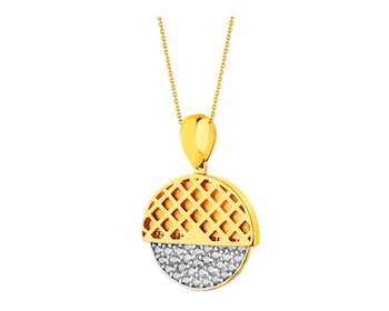 Yellow Gold Pendant with Cubic Zirconia