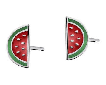 Sterling Silver & Enamel Earrings - Watermelon></noscript>
                    </a>
                </div>
                <div class=