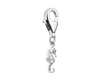 Sterling Silver Charms Pendant with Cubic Zirconia - Seahorse></noscript>
                    </a>
                </div>
                <div class=