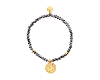 Gold Plated Brass Bracelet with Hematite and Cubic Zirconia - Capricorn></noscript>
                    </a>
                </div>
                <div class=